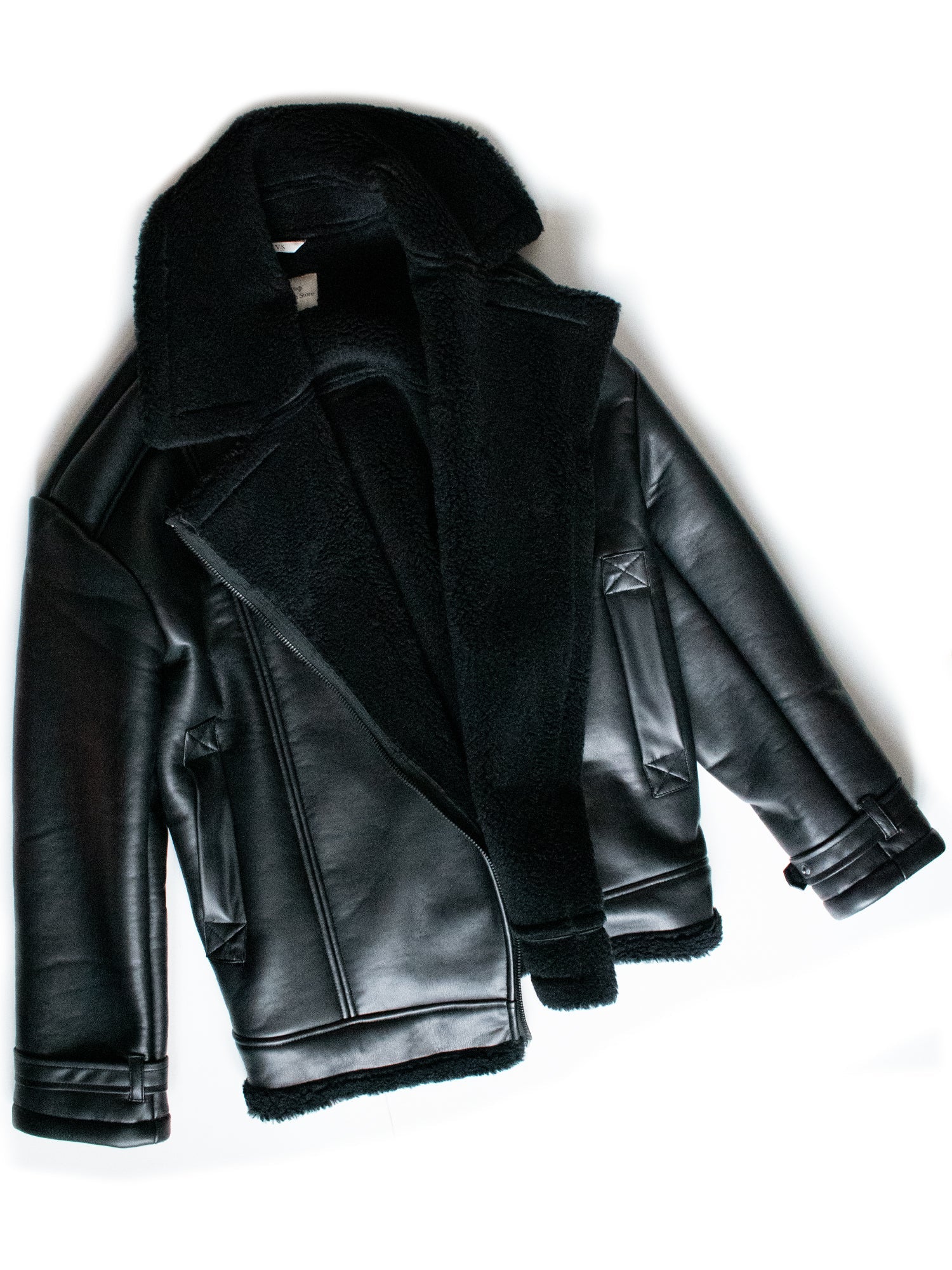 Blouson aviateur oversize homme - Doublé Sherpa recyclé - Image 4